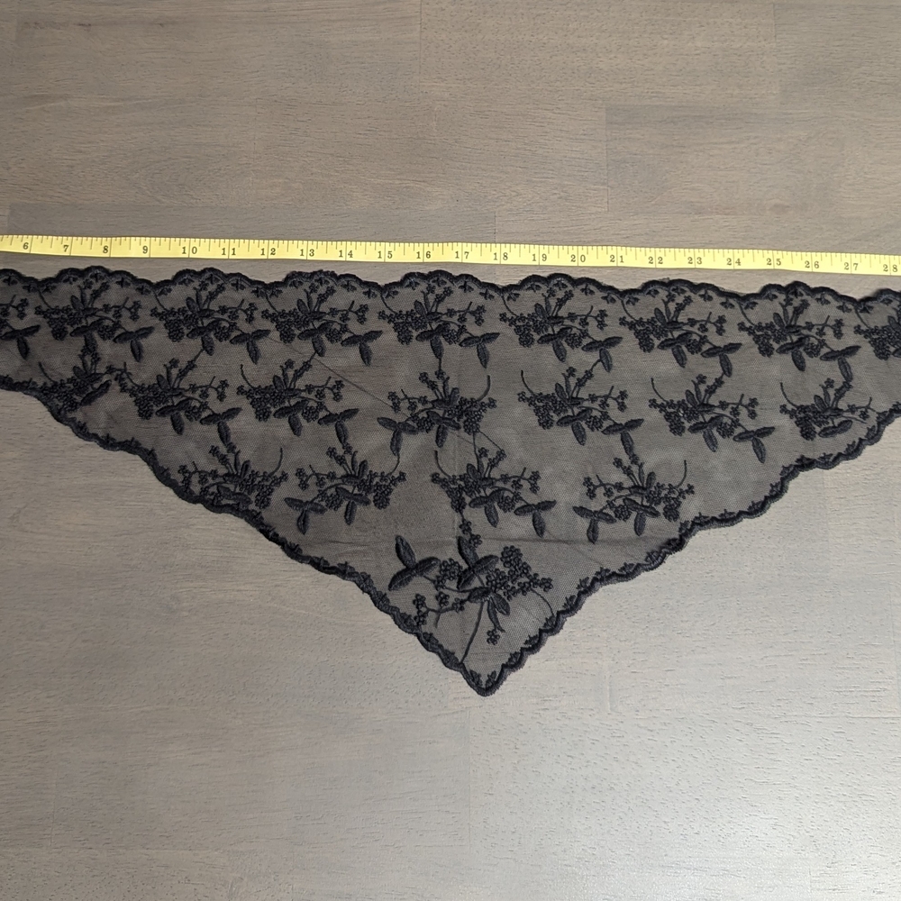 Elegant Black Lace Scarf